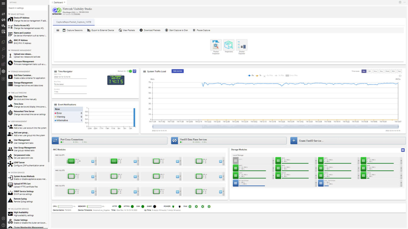 FlowDirector FSN-32 web user interface